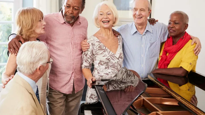 group of residents spending time together
